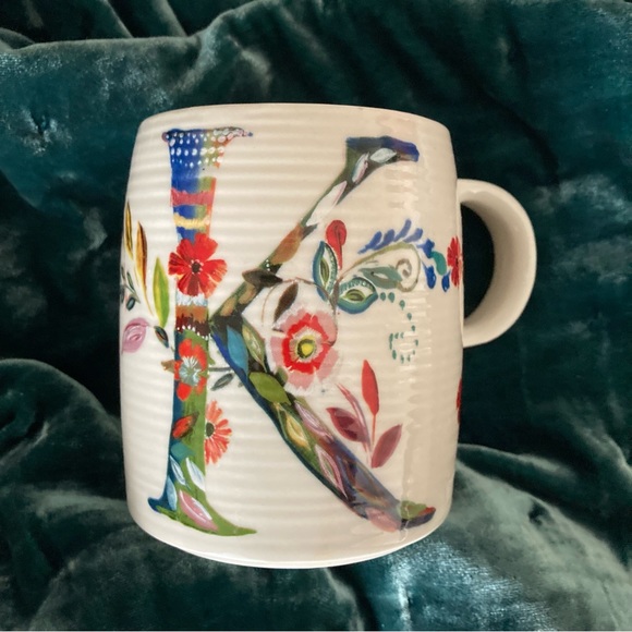 Anthropologie Starla M Halfmann Mug K Monogram - Picture 5 of 5